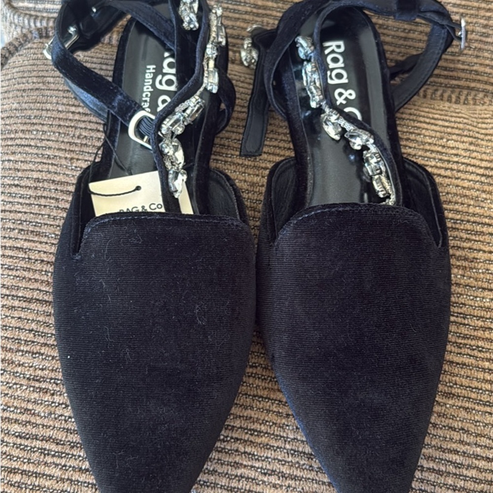Women's Black Velvet Shoes